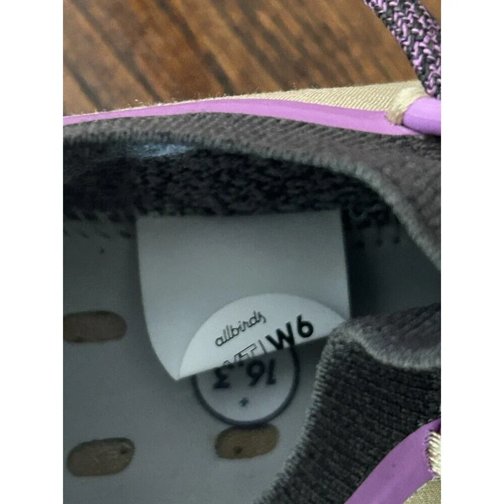 Allbirds Trail Runners Shoes Size Women's 6 Hazy Beige Lux Purple Hike Outdoors